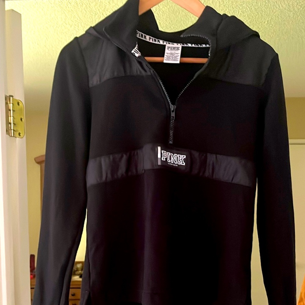 Victoria's Secret Black Hoodie with PINK Logo